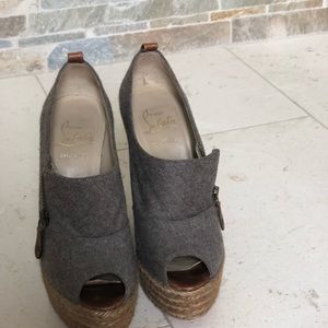 Christian Louboutin flannel booties